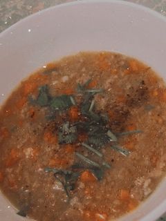 Hình của món Cháo rang thịt bằm.