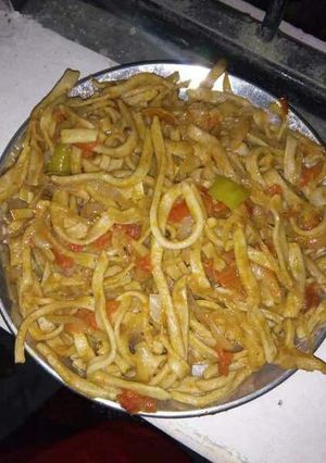 A picture of Home made Aata Noodles.