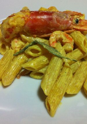 Foto di Pasta Curry e Gamberi di San Valentino