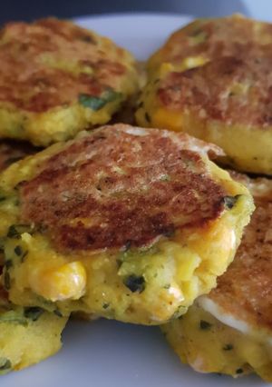 A picture of Spiced sweetcorn potato cakes.