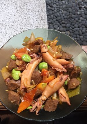 Foto resep Cumi Asin Pete
