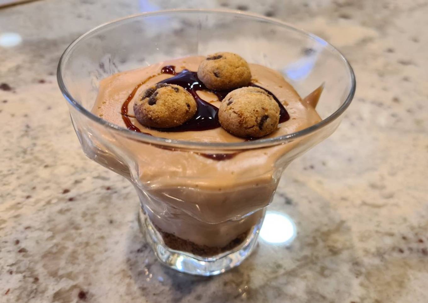 Crema de vainilla con cookies