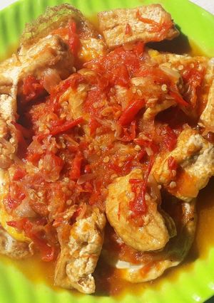 Foto resep Telur tahu siram sambal tomat