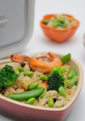 【白酒海鮮燉飯】 的食譜成品照片