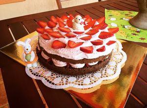 Mascarponés epertorta recept fotója