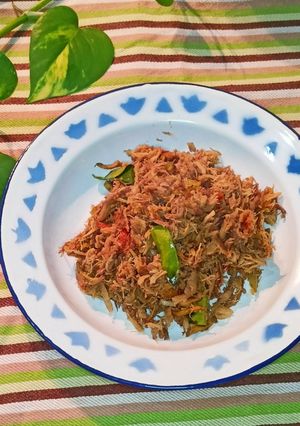 Foto resep Oseng Jambu Mede ayam suwir pedas