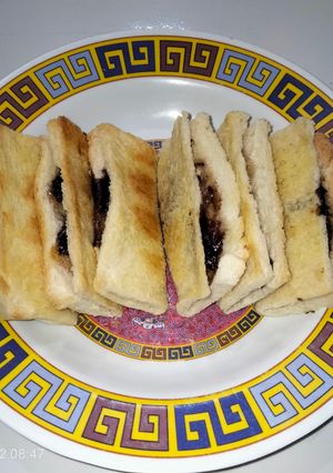 Foto resep Roti Panggang Isi Pisang Cokelat