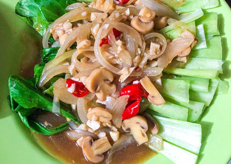 Bumbu Menyiapkan 13. Tumis Pokcoy Jamur Saus Tiram, Lezat