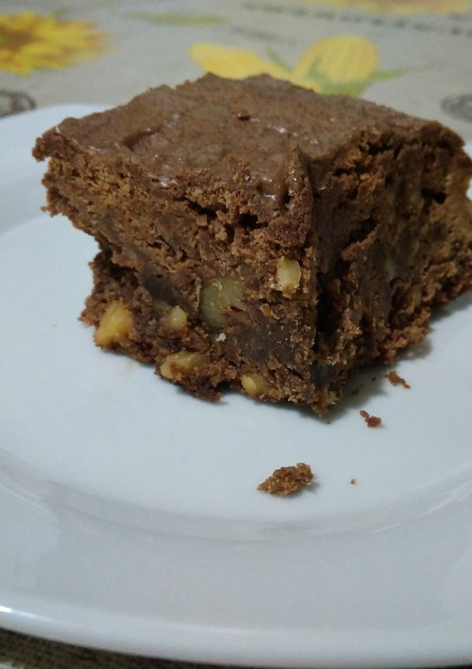 Una foto de Brownie con glaseado de chocolate con Thermomix