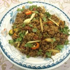 A picture of Tawa qeema.