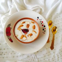 A picture of Nylon Sabudana Dry FRUITS Jaggery kheer.