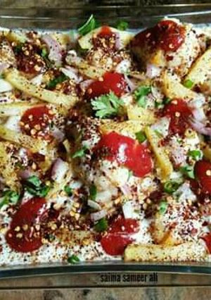 A picture of Dhai baray with homemade chaat masala #cookpadramadan.