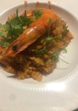 A picture of Italian seafood Risotto (c60-80min).