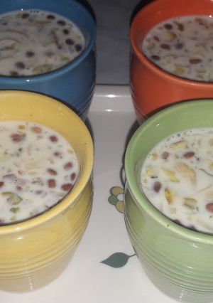 A picture of Kojagiri special Dry Fruit kheer.