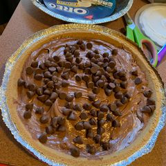 Chocolate chip peanut butter pie A picture of Chocolate chip peanut butter pie.