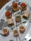 Roll de fiambres y vegetales (rollitos)