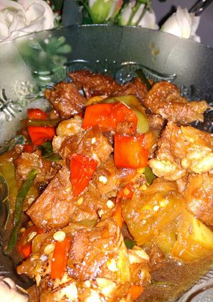 Foto resep Oseng daging sapi pedas