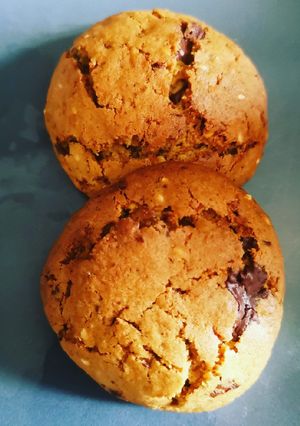 Une photo de Cookies noisettes sésame