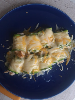 Una foto de Canelones de calabacín