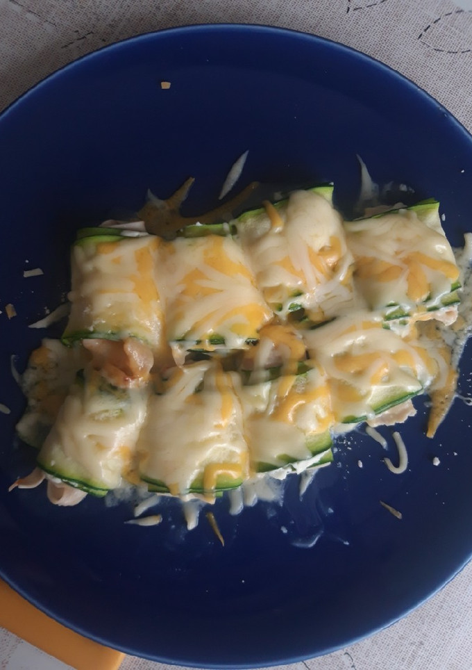 Una foto de Canelones de calabacín