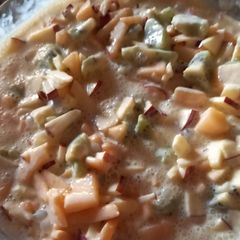 Creamy fruit chaat A picture of Creamy fruit chaat.