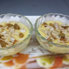 A picture of Dry Fruit Custard.
