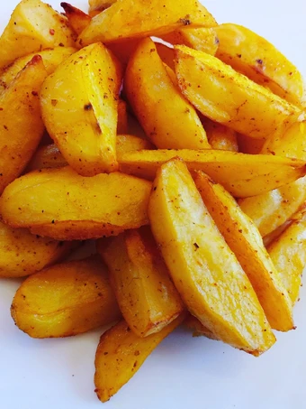 Recipe Baked turmeric potato wedges which So Delicious