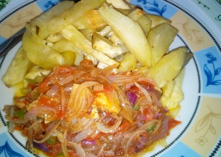 Recipe of Favorite Fried sweet potatoes with onion sauce | Satisfyingrecipe.web.app