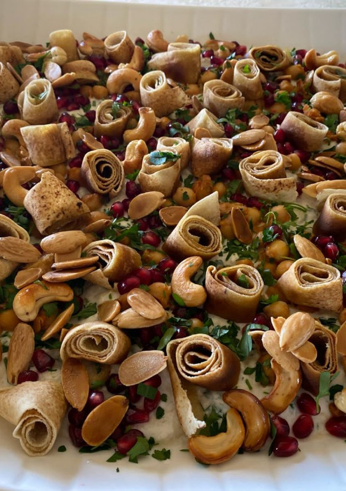 صورة لوصفة فتة متبل الباذنجان