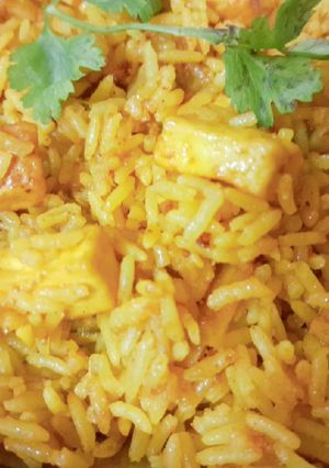 A picture of Paneer biryani rice 🍚 😋.