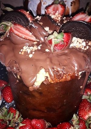 Una foto de Pan dulce relleno de Nutella o frutos secos o los dos