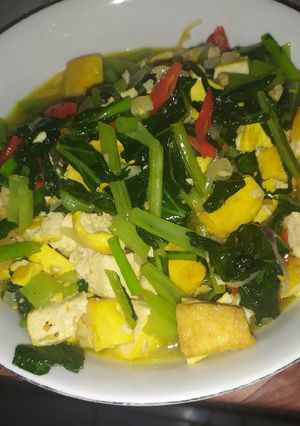 Foto resep Tumis sawi dan Tahu