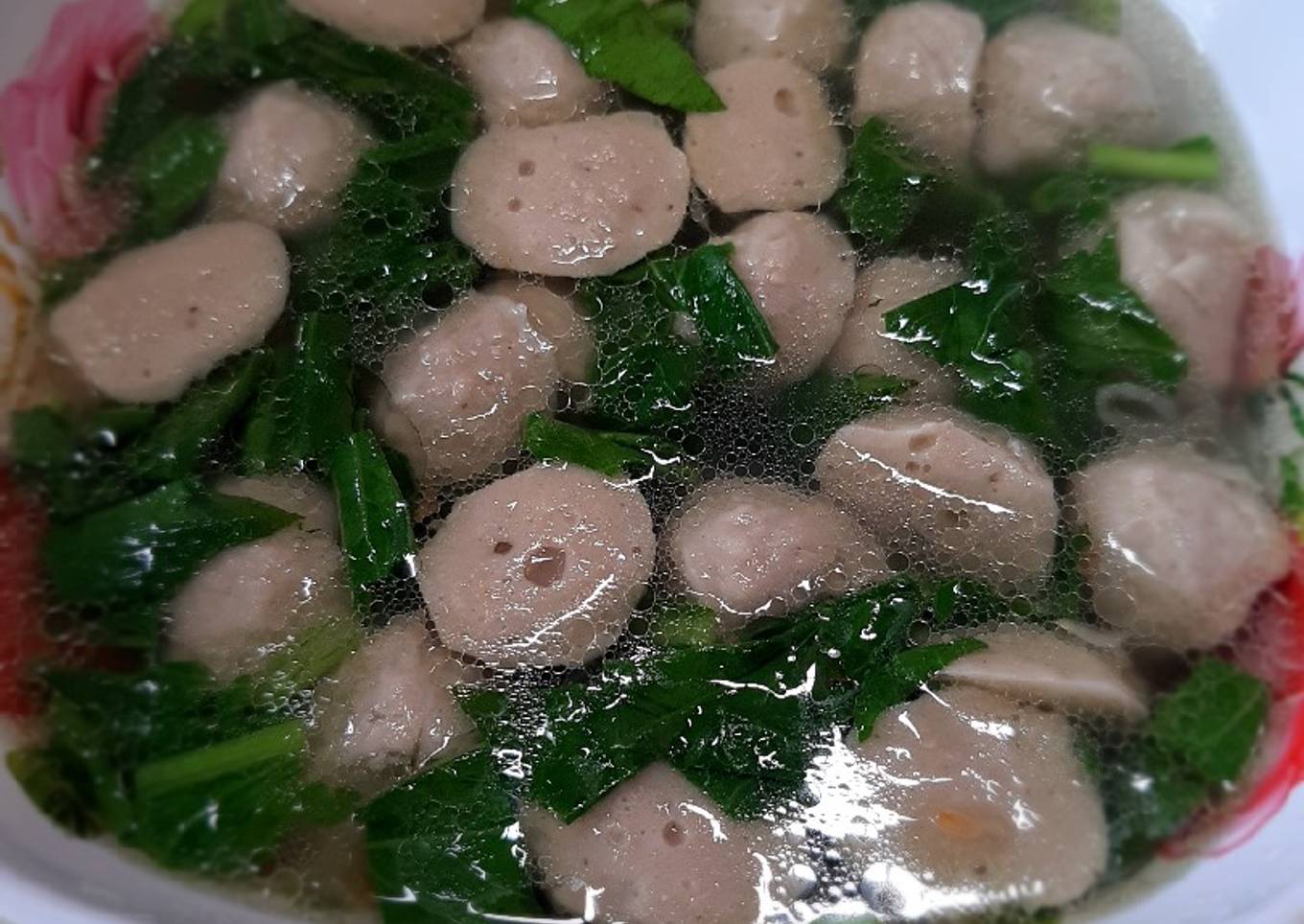 Sayur caisim mix bakso