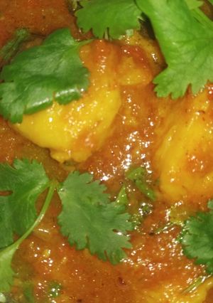 A picture of Makhni fried soya chaap.
