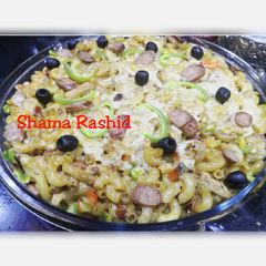 Baked creamy pasta A picture of Baked creamy pasta.