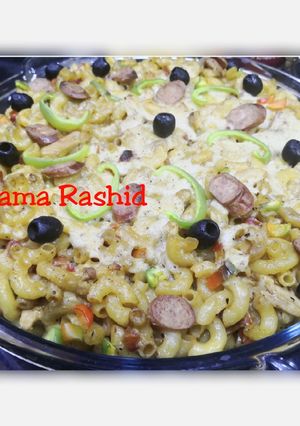 A picture of Baked creamy pasta.