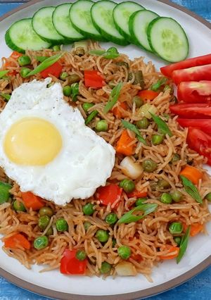 A picture of Nasi Goreng (Indonesian Fried Rice).