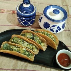 A picture of Broccoli Tacos.