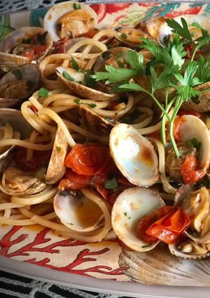 Una foto de Spaghetti alle vongole