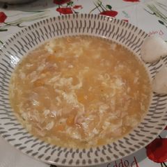 A picture of Boxing day Turkey and sweetcorn soup.