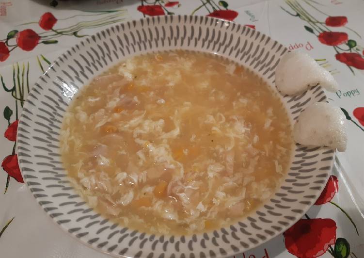 Boxing day Turkey and sweetcorn soup