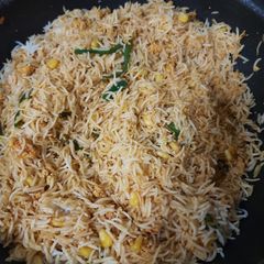 Egg fried rice A picture of Egg fried rice.