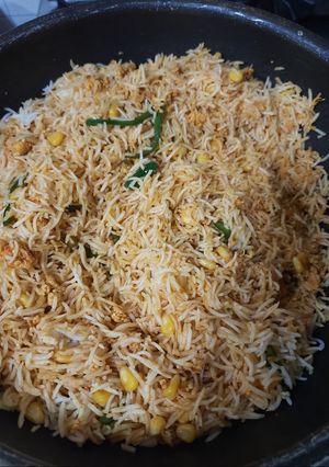 A picture of Egg fried rice.