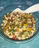 Ensalada de porotos con pimientos y ciboulette