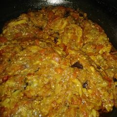 A picture of Baigan ka bhurta.