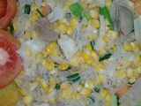 Bihun kuah jagung manis.