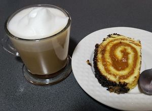 Una foto de Caramel cortado en Nespresso