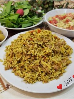عکسی از دستور پلو بندری با تن ماهی 😋