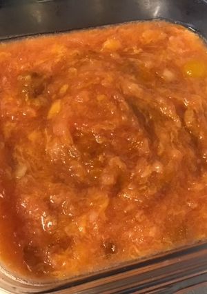 Une photo de Compote de prunes et pommes du jardin au sucre de canne