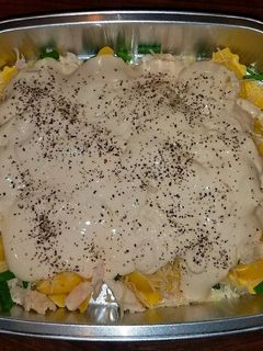 A picture of Mike's 5 Minute Garlic Chicken Ravioli Alfredo.